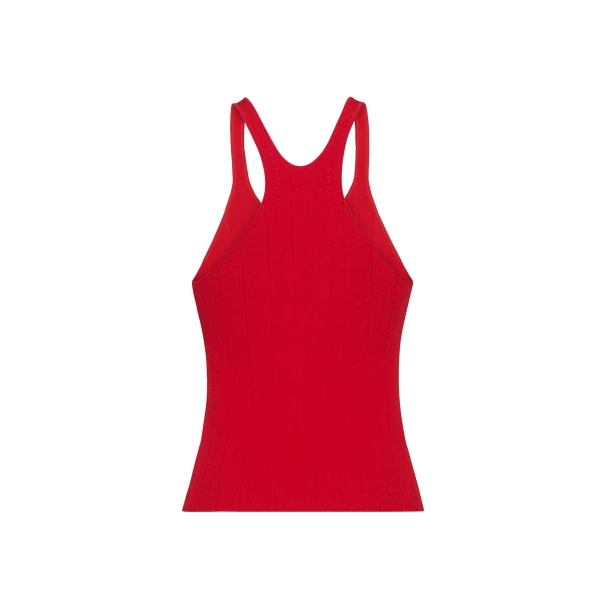 the Lumii Tank is crafted from structured compact jacquard. Clean lines and athletic-inspired straps make it a versatile piece for layering or wearing alone.