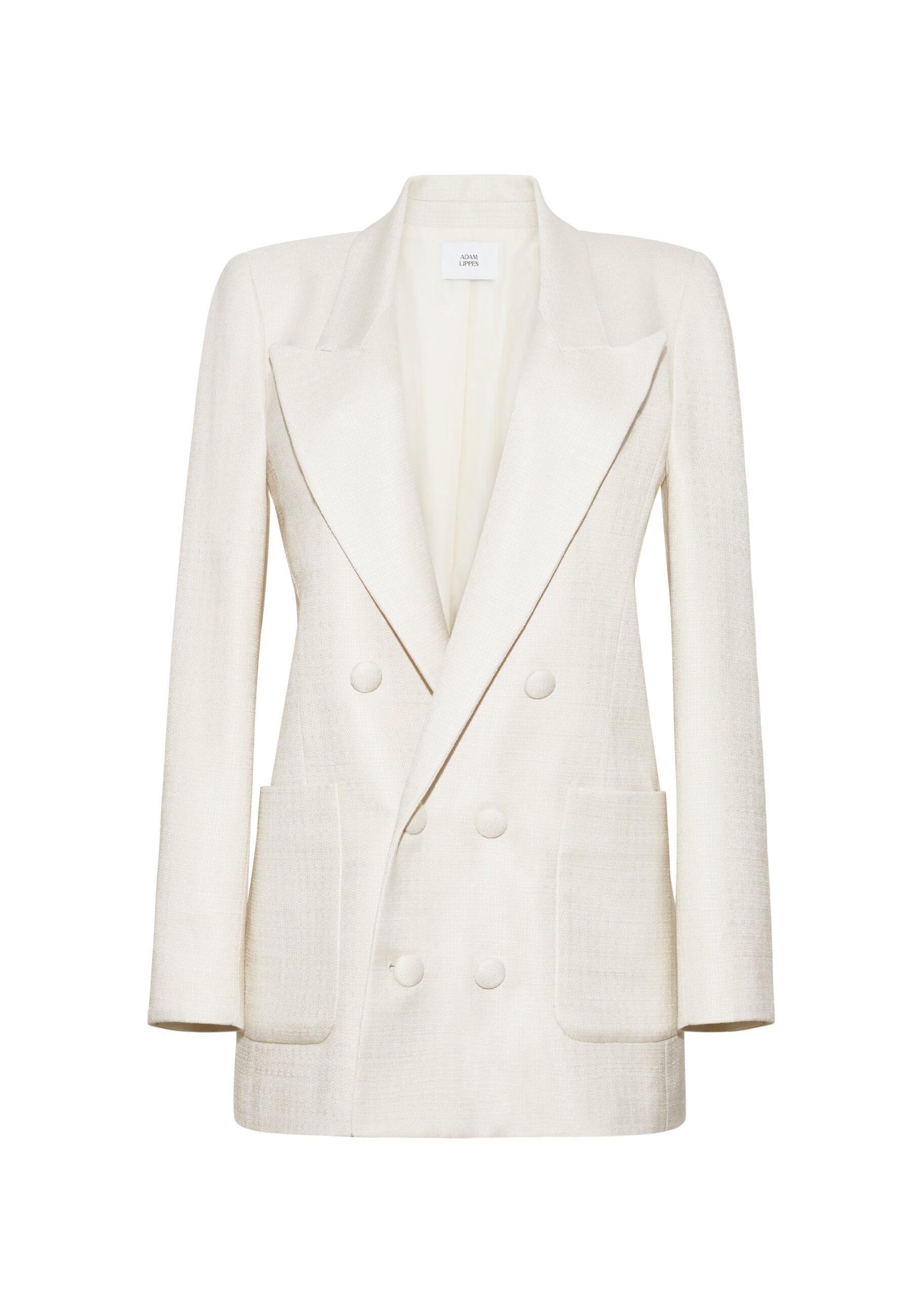 Adam Lippes Riva jacket Image of model facing front – Riva jacket