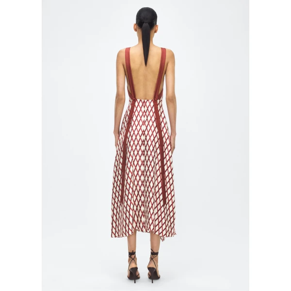 the Sunita Dress is crafted from luxurious printed silk twill
