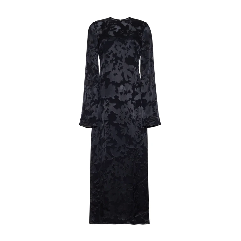 Model facing front - The Sylvia Dress in Black