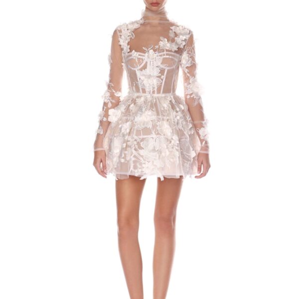 Bronx and Banco Anastasia Floral Long Sleeve Mini Dress, view 2