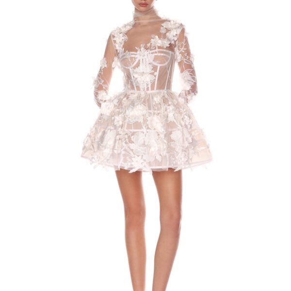 Bronx and Banco Anastasia Floral Long Sleeve Mini Dress, view 3