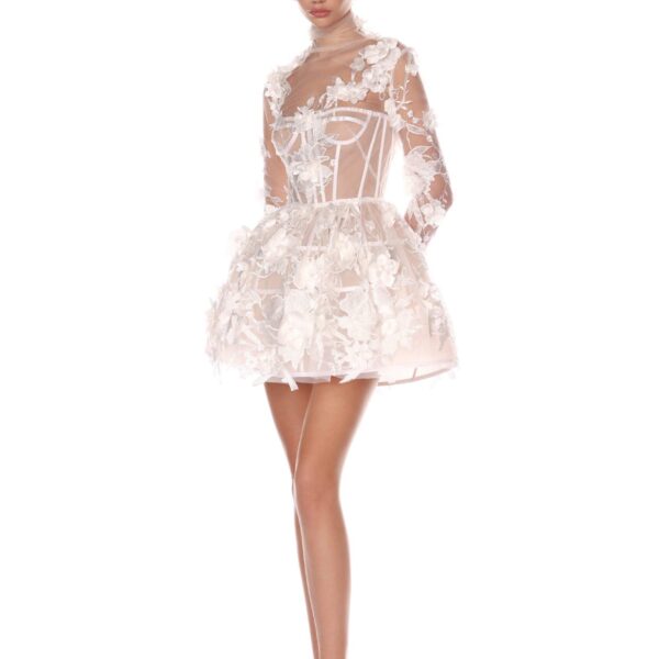Bronx and Banco Anastasia Floral Long Sleeve Mini Dress, view 4