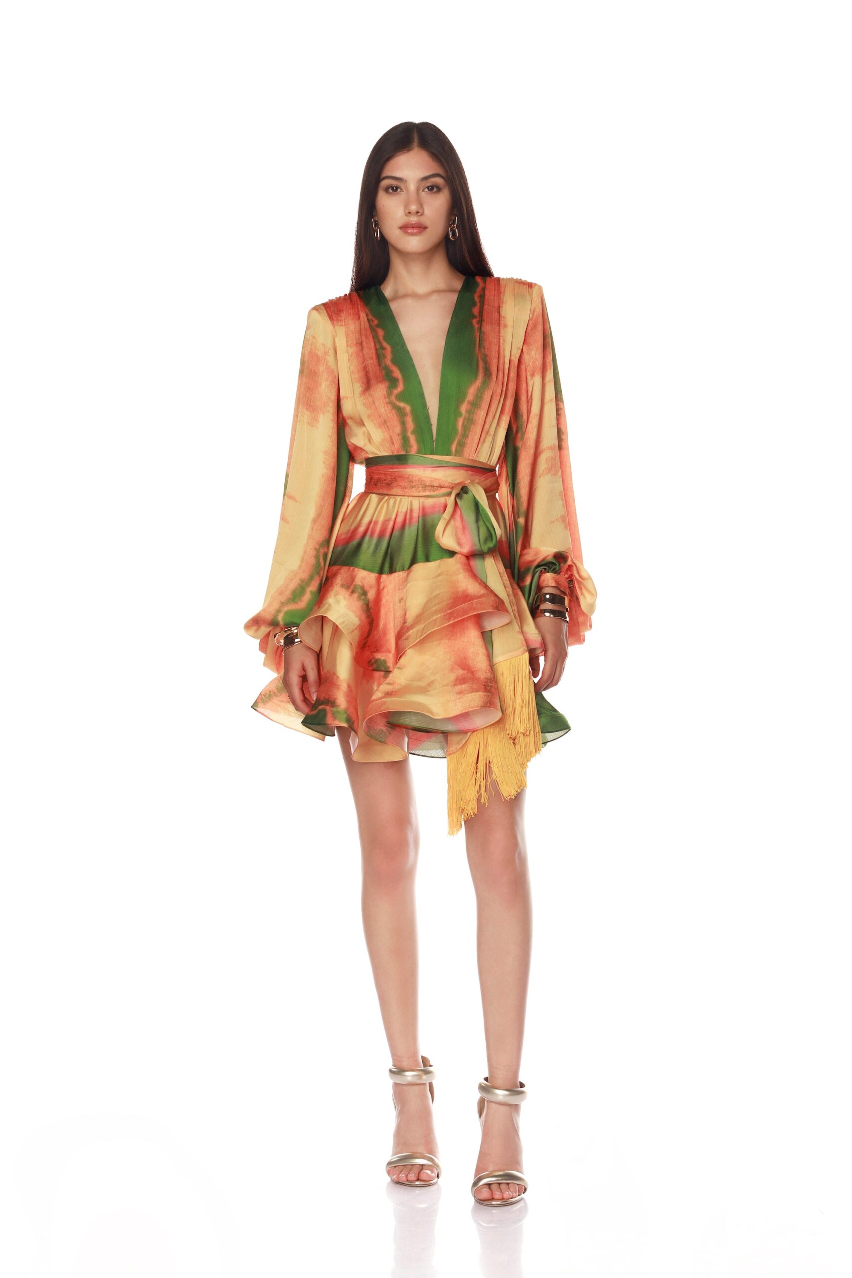 Bronx and Banco Yellow Bedouin Horizon Mini Dress  a harmonious blend of structured elegance and timeless sophistication