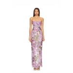 Bronx and Banco Dahlia Lilac Maxi Dress Bronx and Banco Purple Dahlia Lilac Maxi Dress a harmonious blend of structured elegance and timeless sophistication