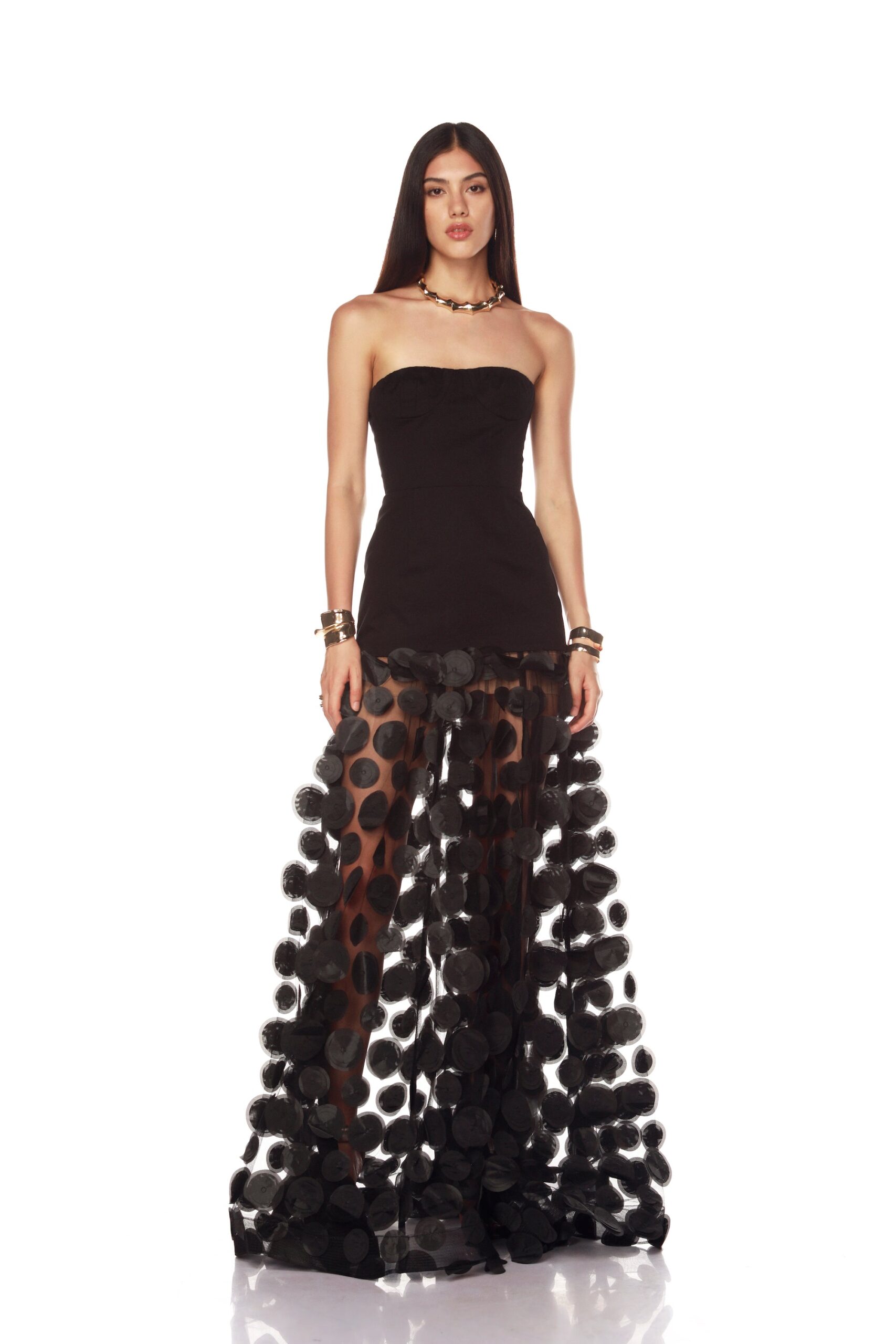 Bronx and Banco Harper Strapless Black Gown Bronx and Banco Black Harper Strapless Black Gown a harmonious blend of structured elegance and timeless sophistication