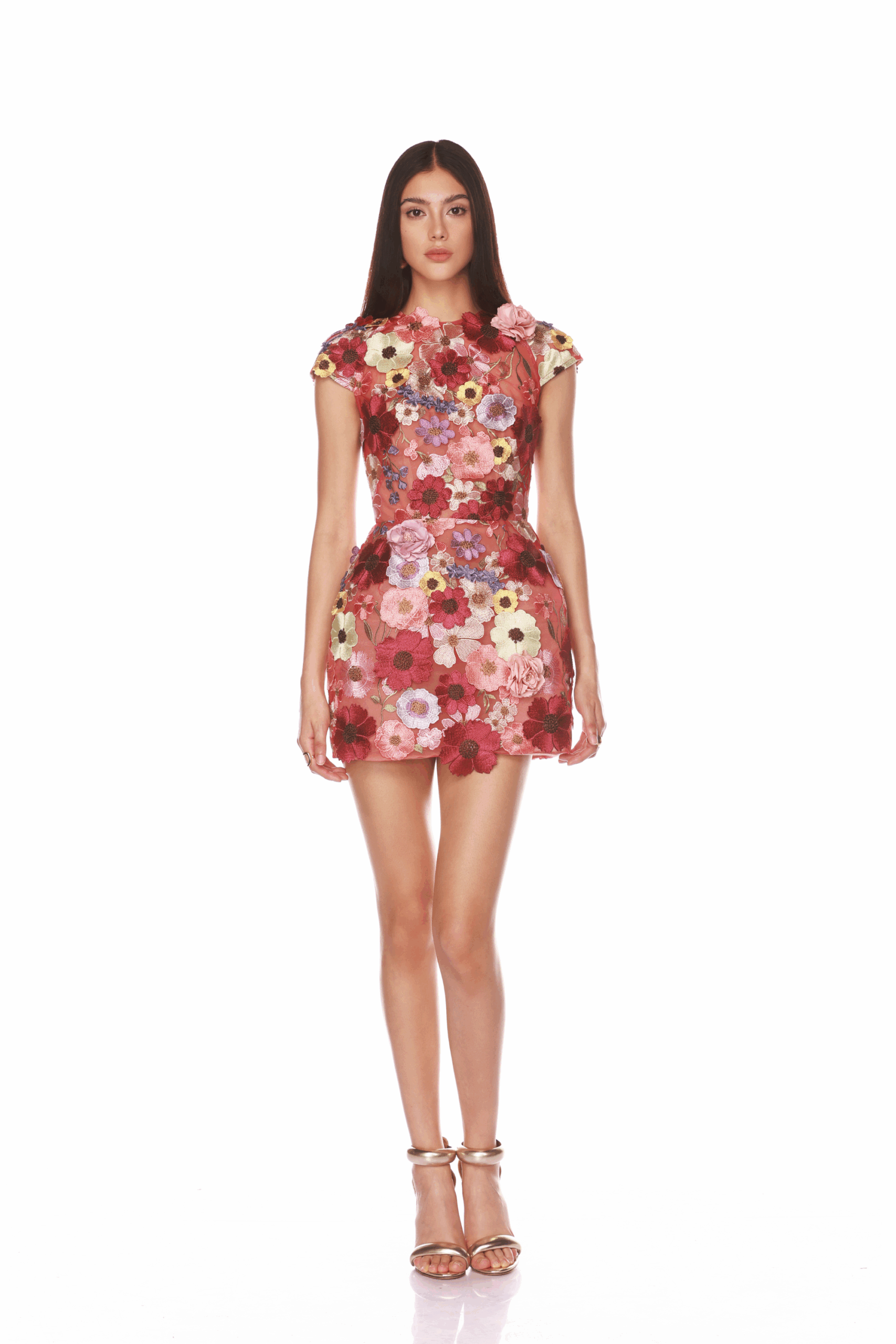 Bronx and Banco Jasmine Capsleeve Red Multi Mini Dress Bronx and Banco Red Jasmine Capsleeve Red Multi Mini Dress a harmonious blend of structured elegance and timeless sophistication