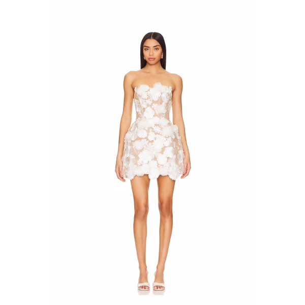 Bronx and Banco White Jasmine Maraya White Mini Dress  a harmonious blend of structured elegance and timeless sophistication