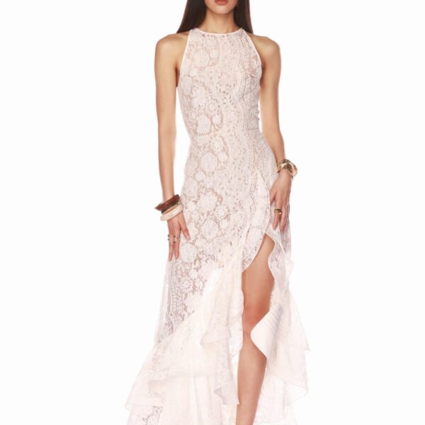 Bronx and Banco Sicilia White Ruffle Dress, view 2