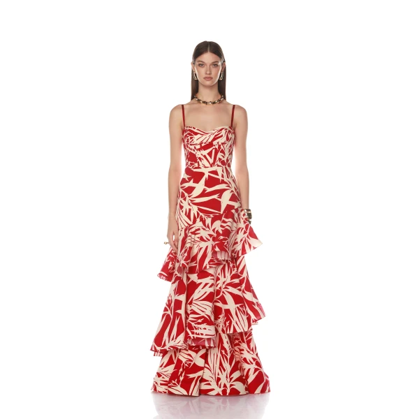 Bronx and Banco Multicolour Sylvie Armonia Maxi Dress  a harmonious blend of structured elegance and timeless sophistication