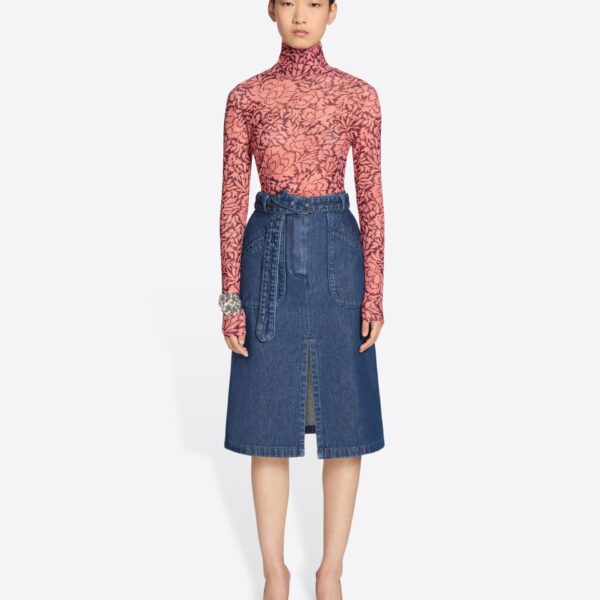 Dries Van Noten Belted denim skirt, view 2
