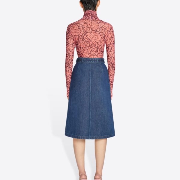 Dries Van Noten Belted denim skirt, view 4