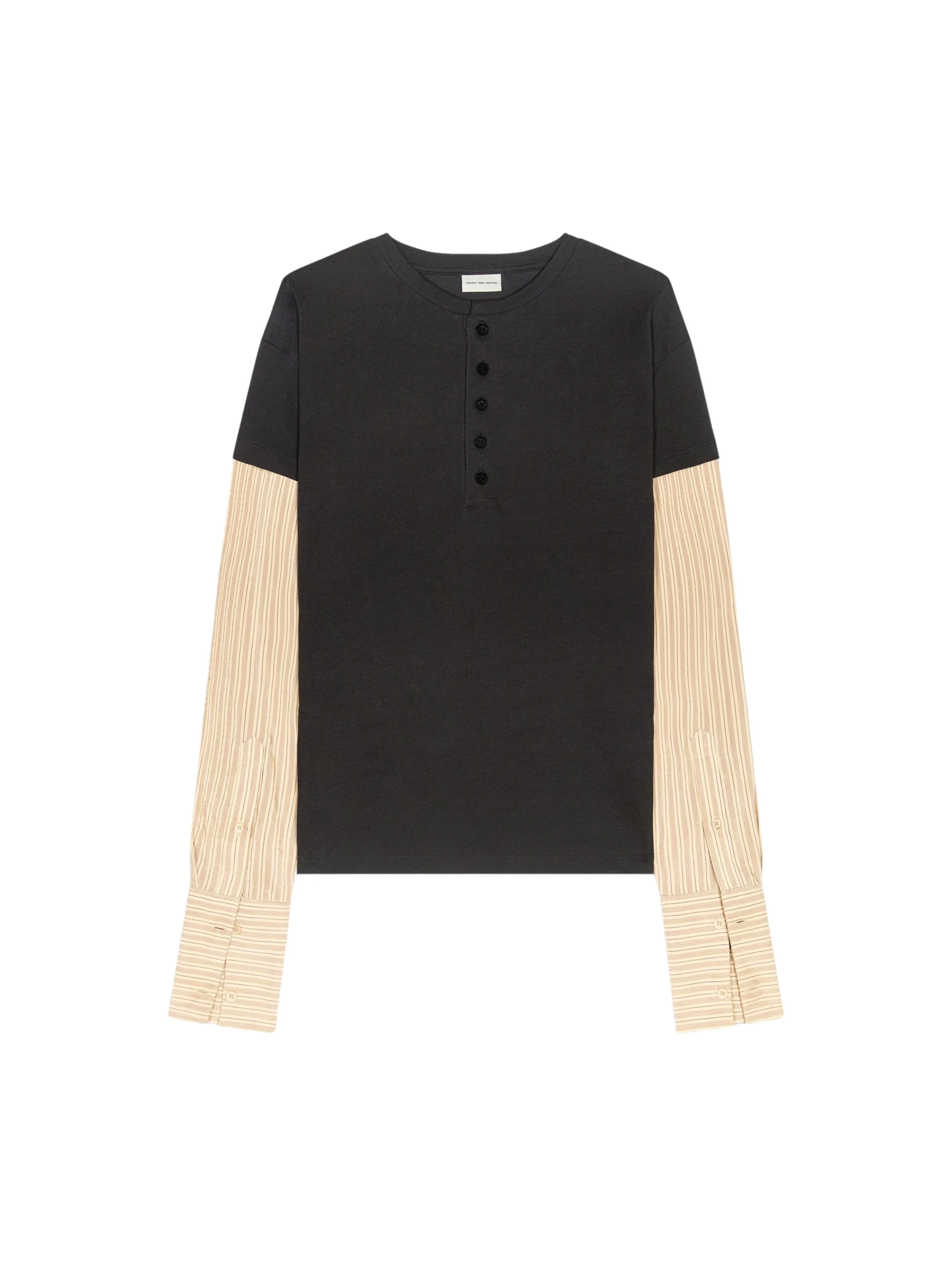 Dries-Van-Noten-Contrast-sleeves-tee-scaled84731_nobg Dries Van Noten Tops luxury Clothing from Luxury Handbags Marketplace