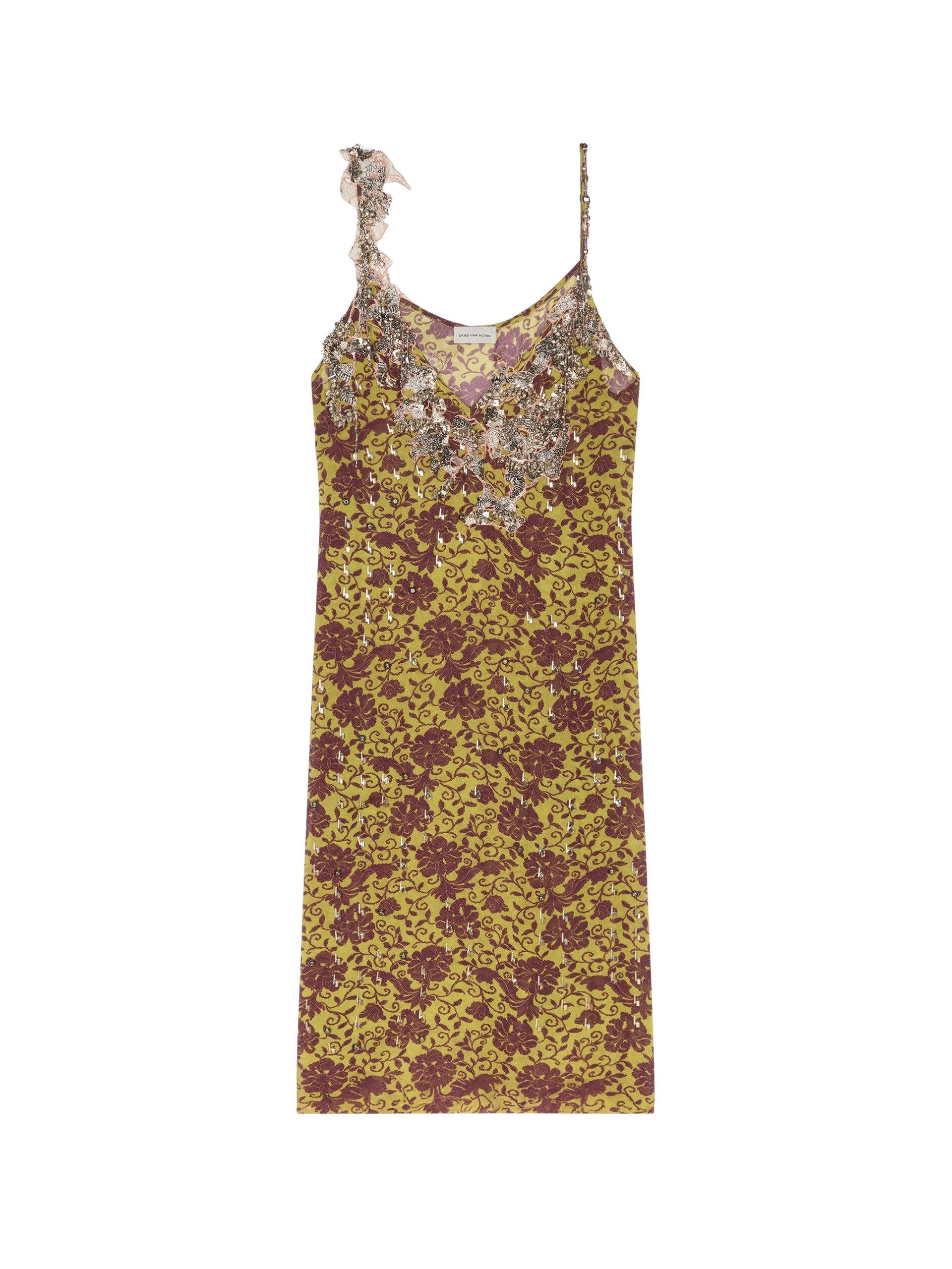 Dries Van Noten Embellished slip dress