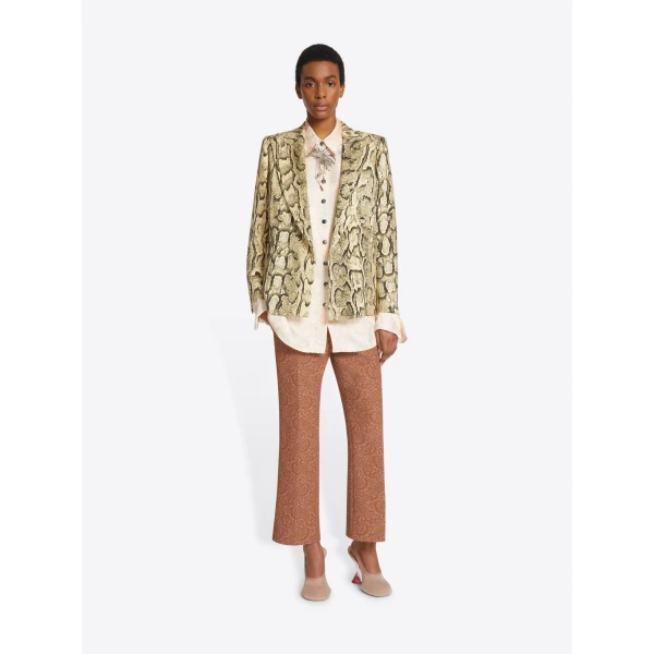 with snakeskin print.