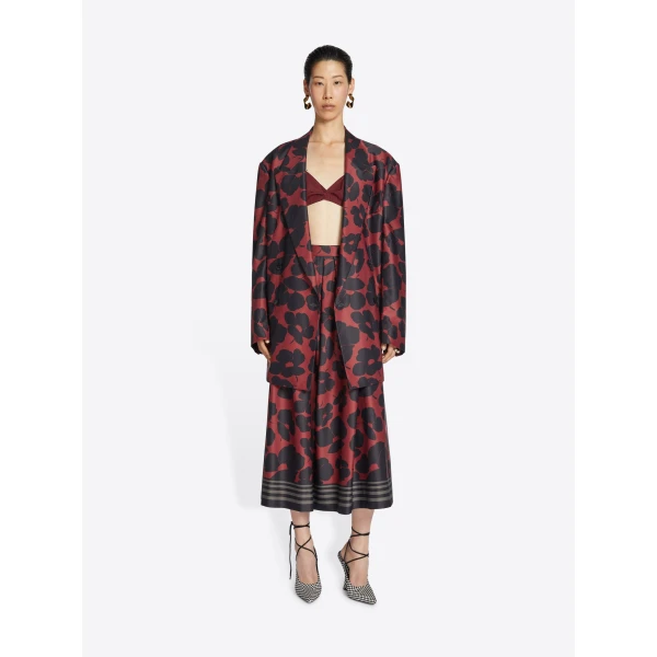 with abstract floral print.
