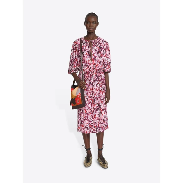 with Chopped Orchid Petal all-over print.