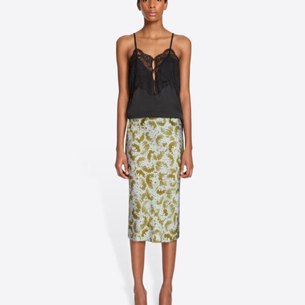 Dries Van Noten Printed silk skirt, view 2