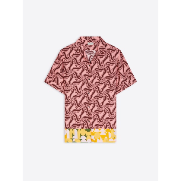 Regular fit short sleeve shirt in viscose