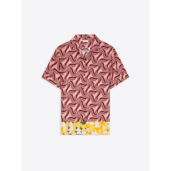 Regular fit short sleeve shirt in viscose