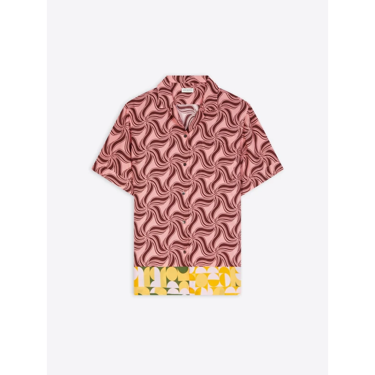 Regular fit short sleeve shirt in viscose