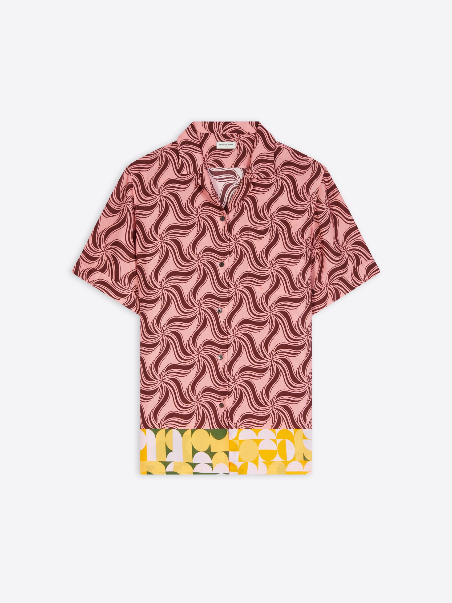 Dries Van Noten Regular fit short sleeve shirt in viscose