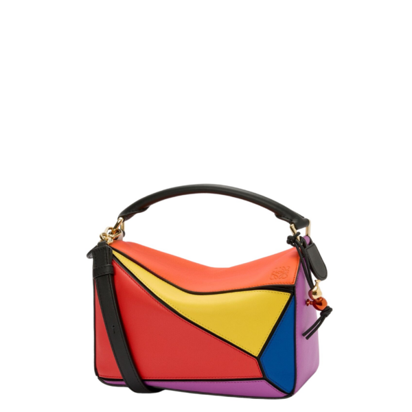 LOEWE Puzzle 10 Multicolour re-edition bag
in classic calfskin