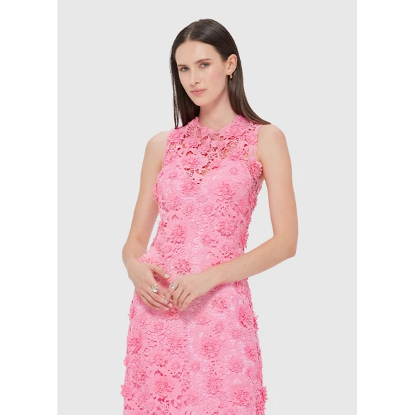Full lining - Lace Maxi Dress - Bubblegum from Luxury Shoes 