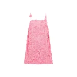 Leo Lin Fifi Dress – Pink Mini Lace Dress with Bell Sleeves | Luxury Shoes Leo Lin Fifi pink lace mini dress with bell sleeves and floral embroidery — shop feminine designer looks at Luxury Shoes