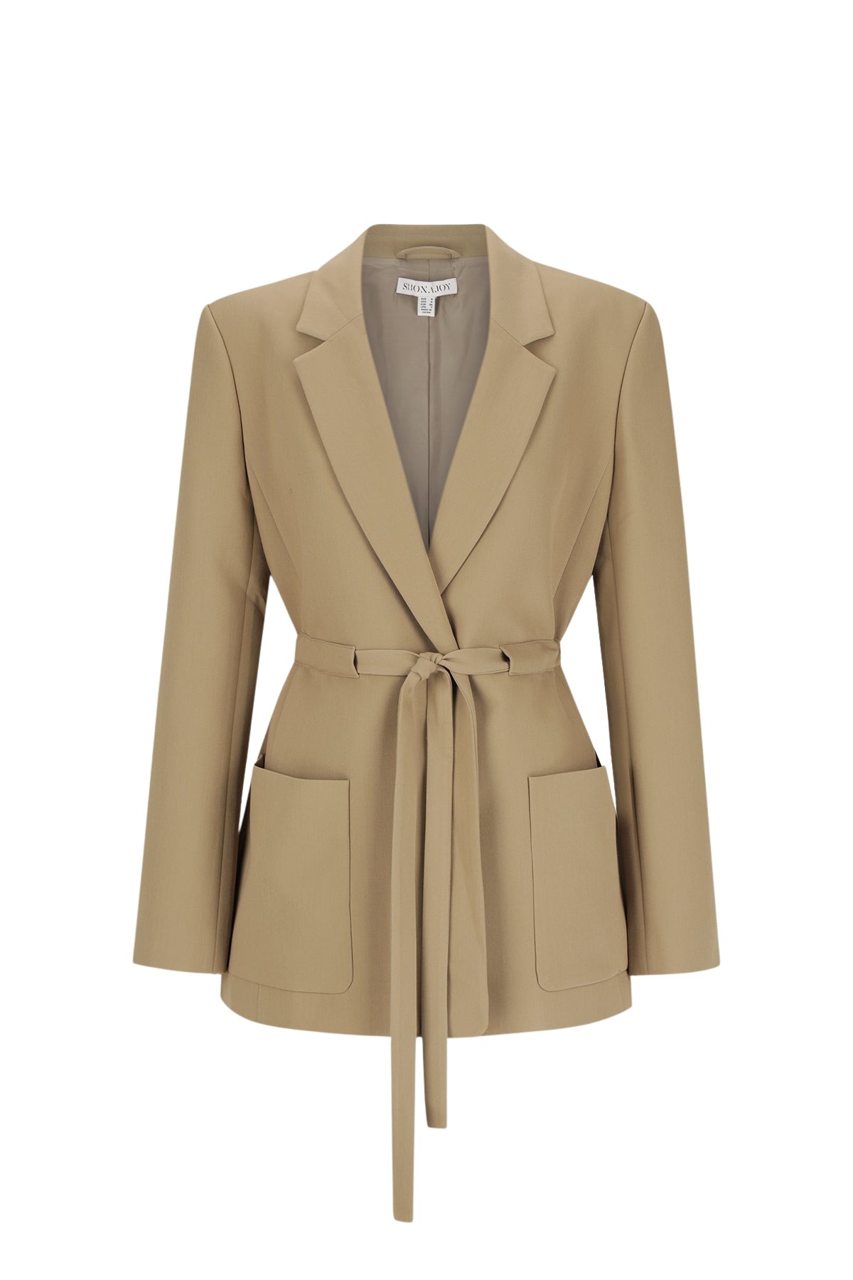 Shona Joy Irena Oversized Belted Blazer – Oak