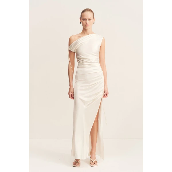 Shona Joy Satin Dress Maxi Dress  Garden Party with relaxed fit and minimalist silhouette for Minimalist Fashion or Elegant Day Clothing