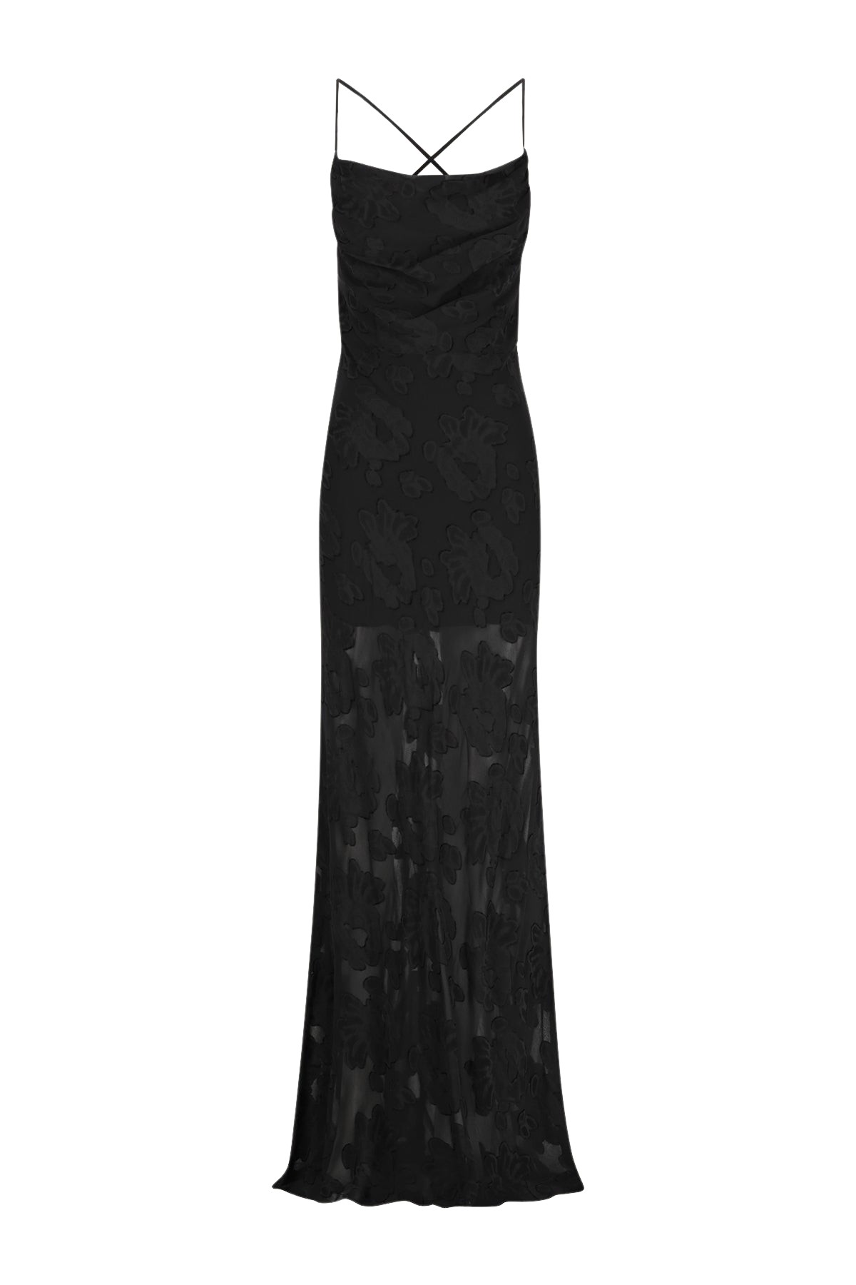 Shona Joy Bowery Lace Back Bias Maxi Dress – Noir