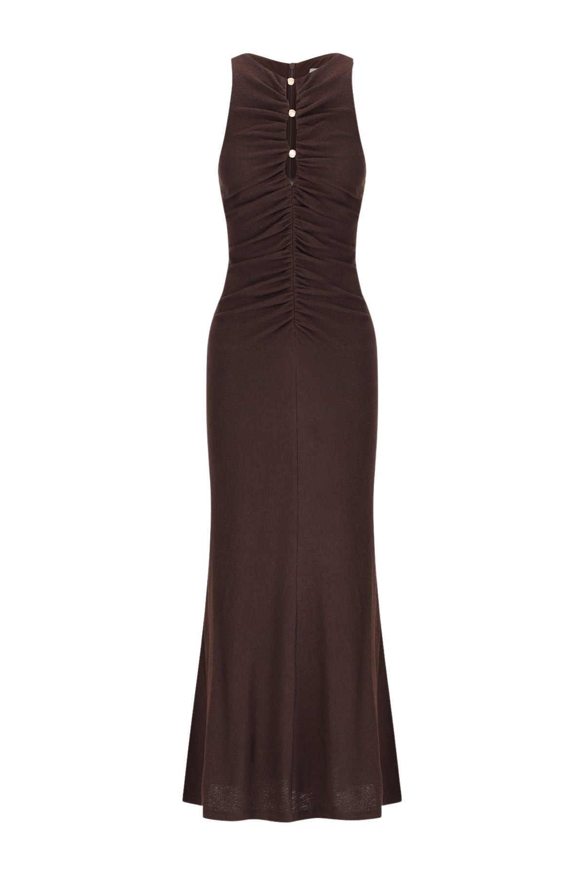 Shona Joy Beau Gathered Maxi Dress – Espresso