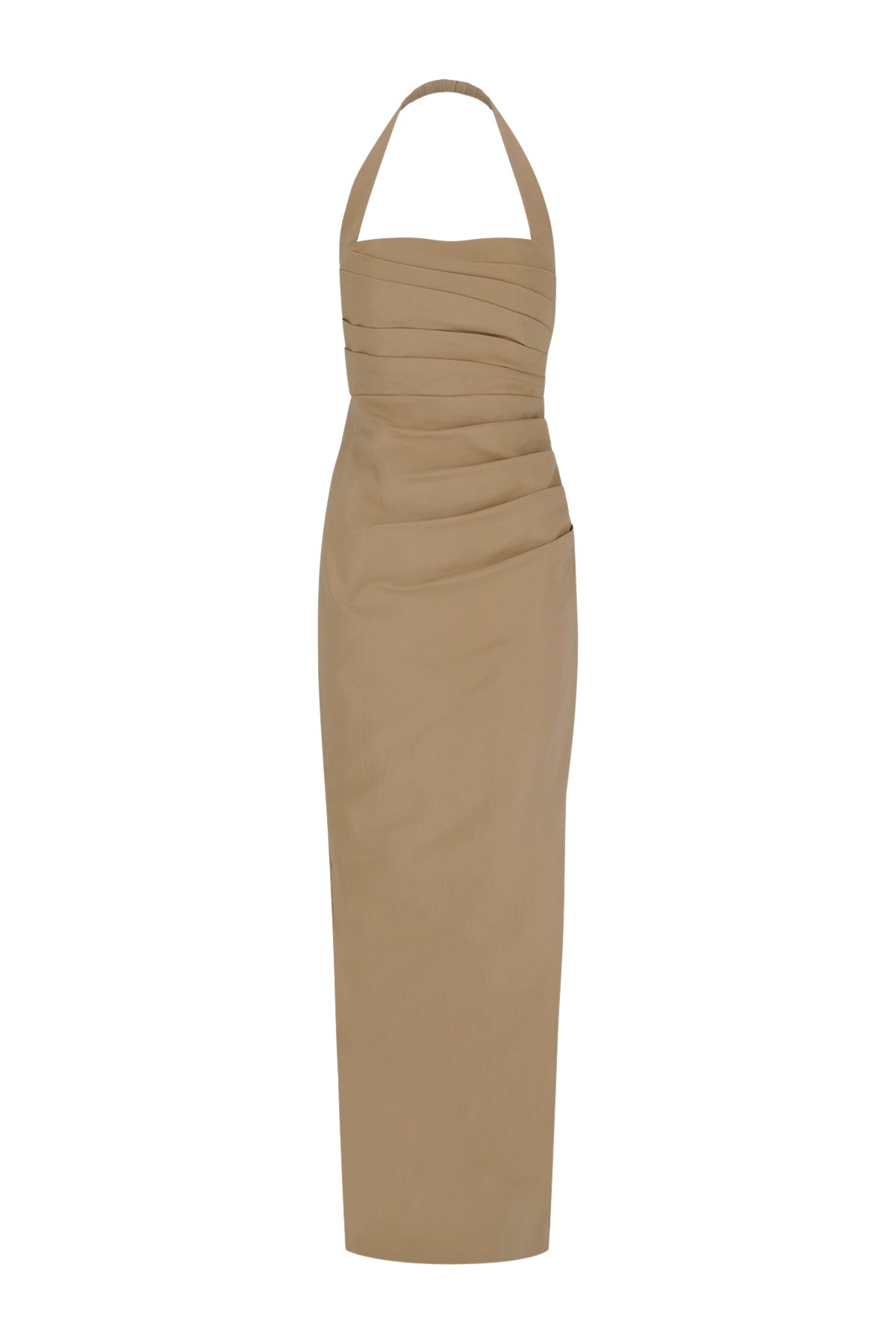 Shona Joy Lani Draped Halter Maxi Dress – Pebble