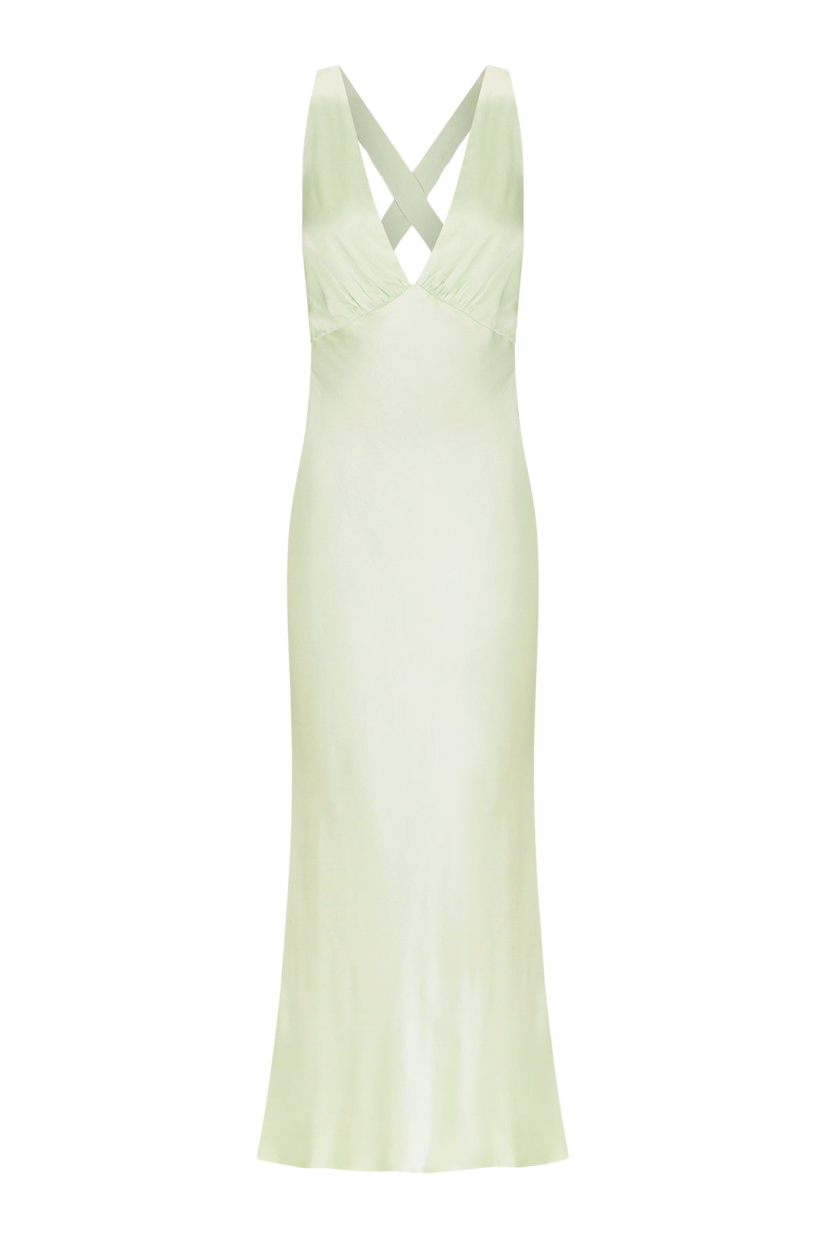 Shona Joy La Lune Plunged Cross Back Midi Dress – Key Lime
