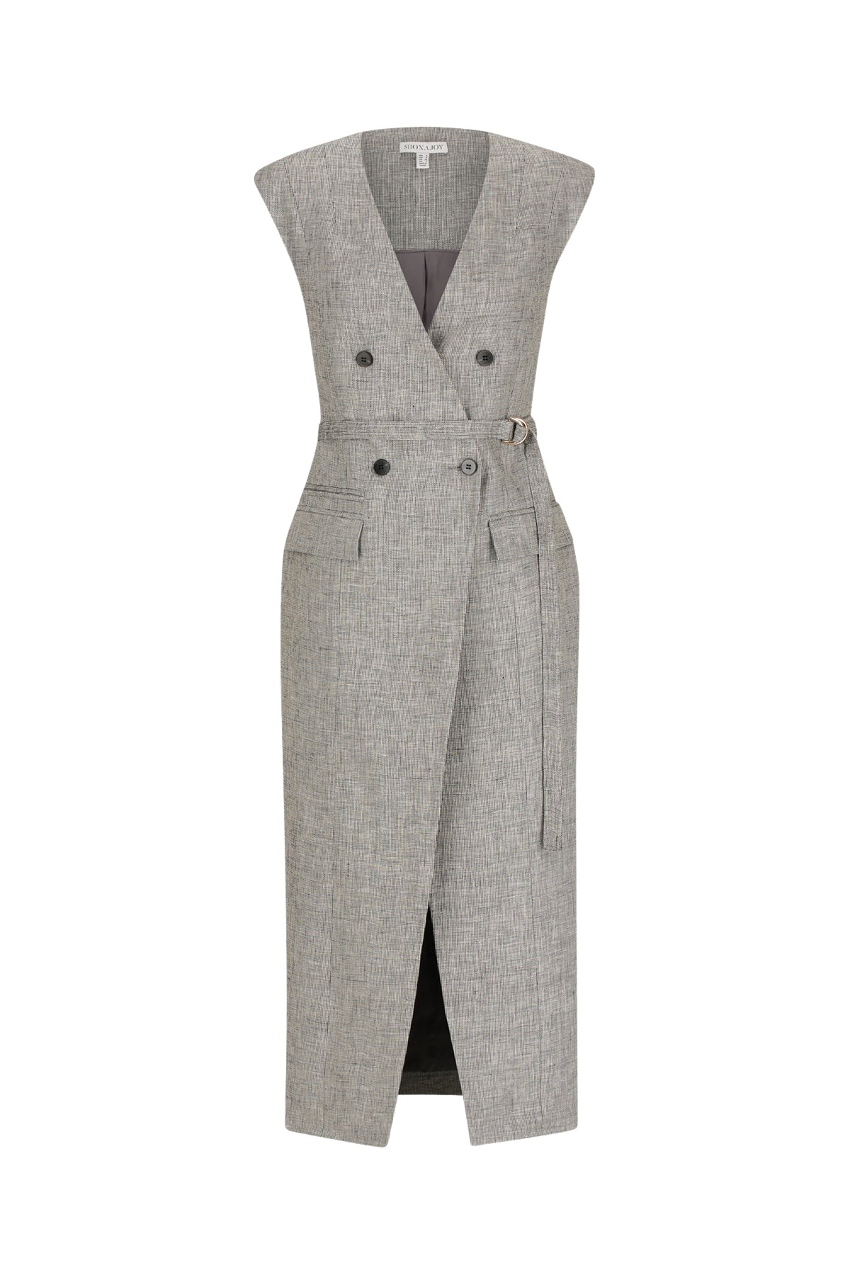 Shona Joy Elliot Tailored Midi Dress – Concrete