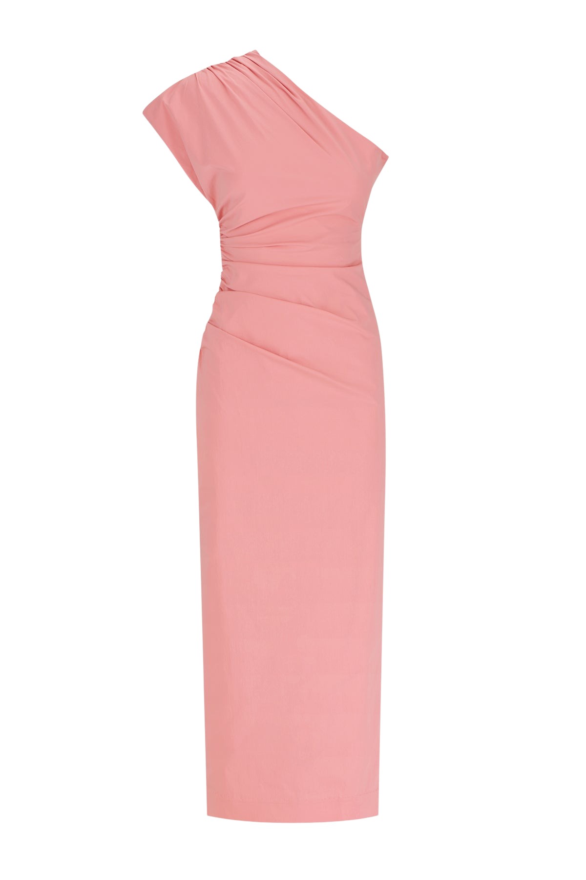 Shona Joy Campbell Asymmetrical Midi Dress – Bubblegum