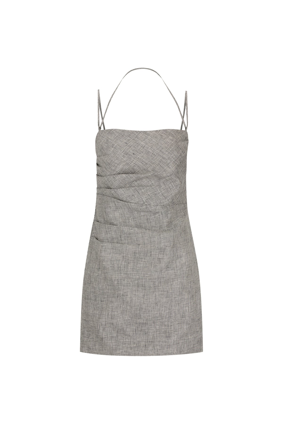 Shona Joy Elliot Draped Mini Dress – Concrete