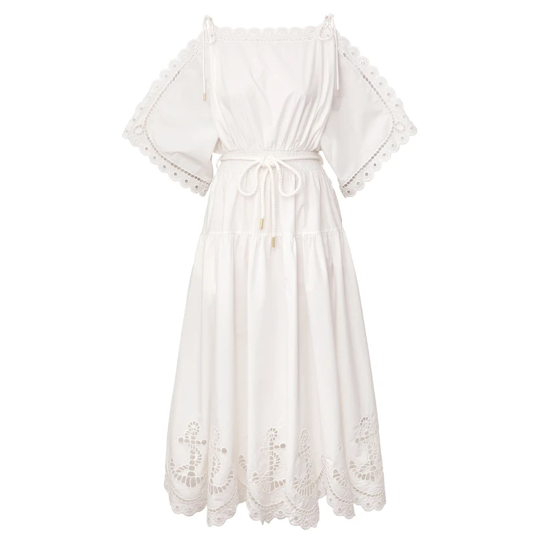 Elevate your elegance in this Zimmermann Clothing  Midi Dress from the 2025 resort wear edit