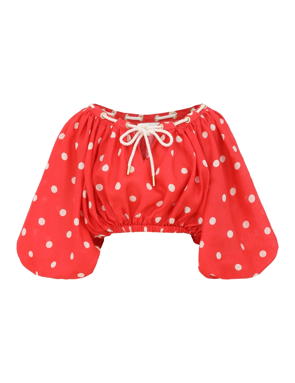 Zimmermann Scarborough Eyelet Cropped Top