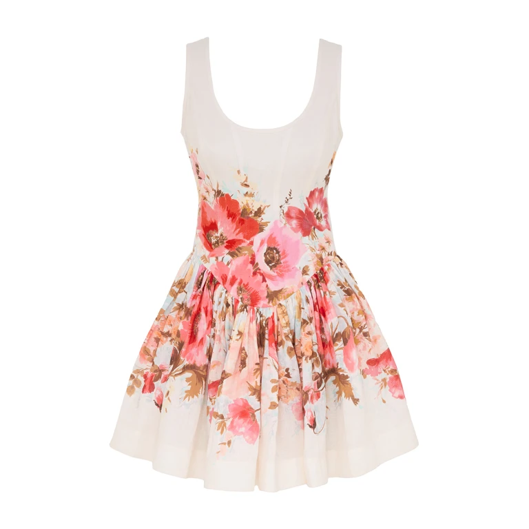 Elevate your elegance in this Zimmermann Clothing Linen Mini Dress from the 2025 resort wear edit