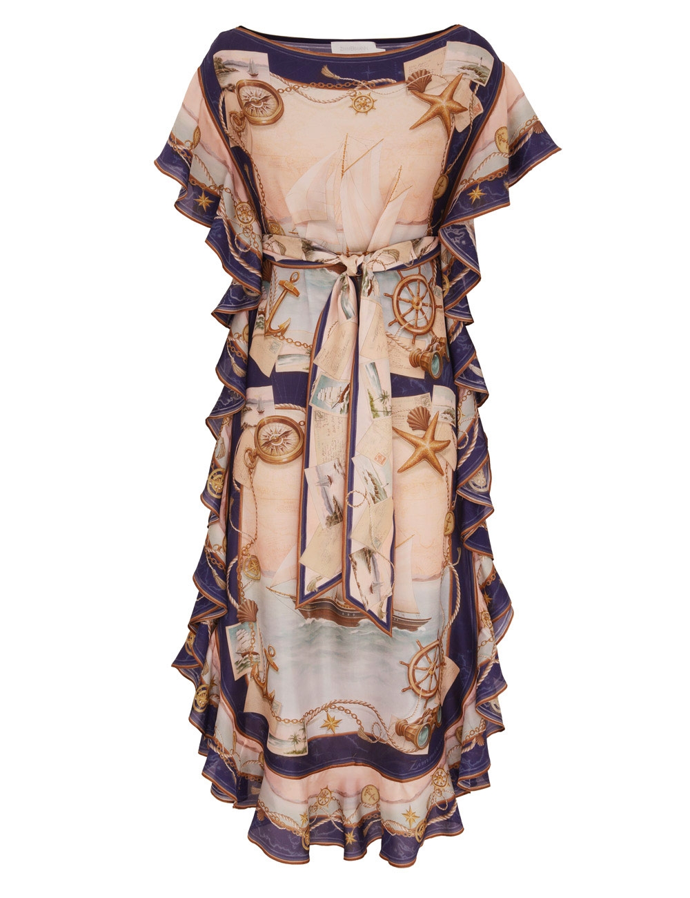 Zimmermann Scarborough Ruffle Midi Dress