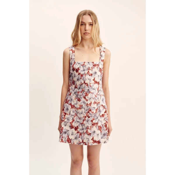Posse Alice Mini Dress - Lily Garden – sustainable Dresses in Multicolour from Australian designer at Luxury Shoes .