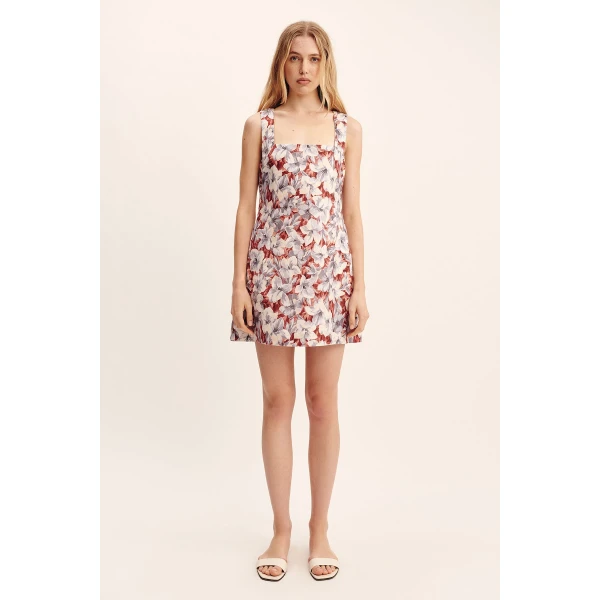 Posse Alice Mini Dress - Lily Garden – sustainable Dresses in Multicolour from Australian designer at Luxury Shoes .