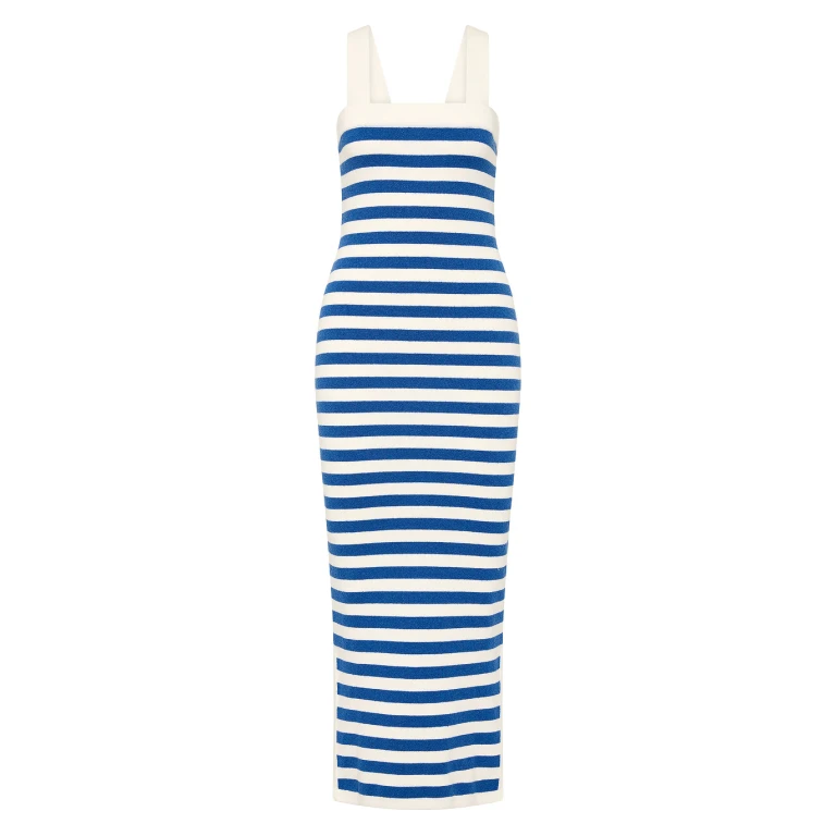 Posse Ari Dress - Blue Stripe – sustainable Dresses in Blue from Australian designer at Luxury Shoes .