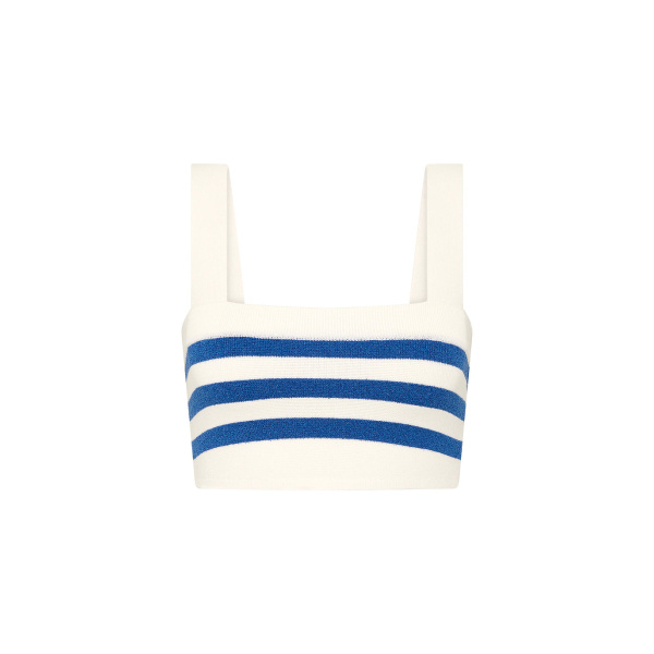 Posse Ari Top - Blue Stripe – sustainable Tops in Blue from Australian designer at Luxury Shoes .