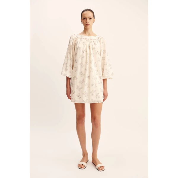 Posse Elodie Dress - Blue Blooms – sustainable Dresses in Blue from Australian designer at Luxury Shoes .