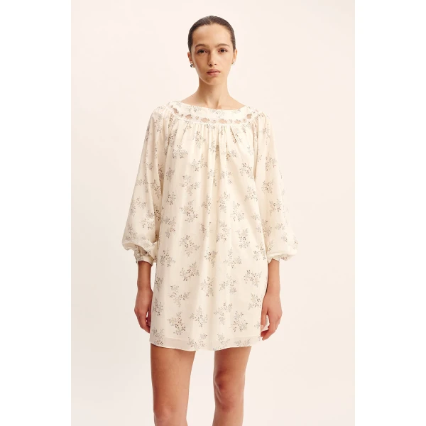 Posse Elodie Dress - Blue Blooms – sustainable Dresses in Blue from Australian designer at Luxury Shoes .