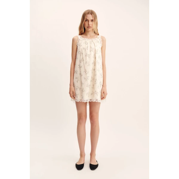Posse Elodie Mini Dress - Blue Blooms – sustainable Dresses in Blue from Australian designer at Luxury Shoes .