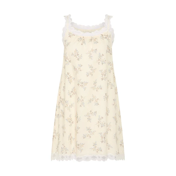 Posse Elodie Mini Dress - Blue Blooms – sustainable Dresses in Blue from Australian designer at Luxury Shoes .